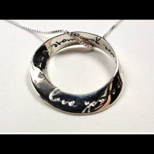 SS I Love You I Love You More Ring Necklace